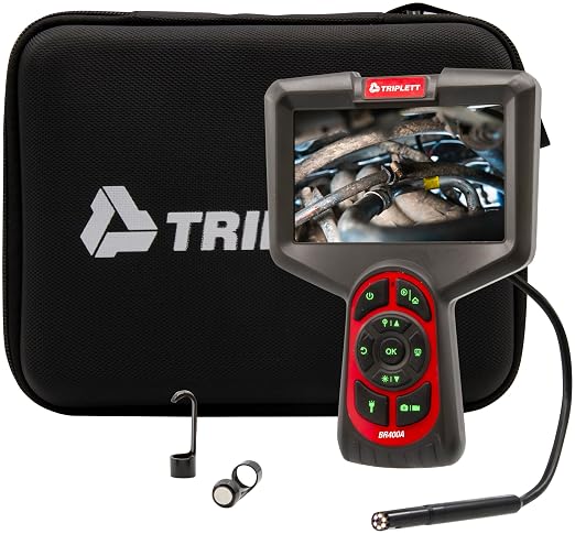 Triplett BR400A Waterproof High Definition Borescope with 360° Rotating Dual Camera
