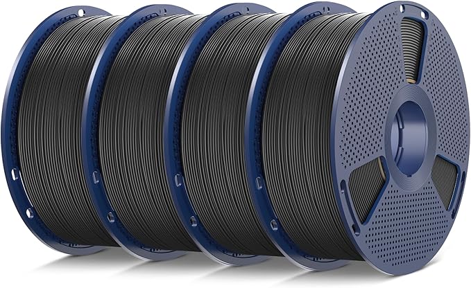 SUNLU 4kg ASA 3D Printer Filament Bundle, (4xBlack) | UV/Rain/Heat Resistant Tough 3D Printer Filament, for Printing Outdoor Parts, 4kg in Total, 1kg per Spool, 4 Pack