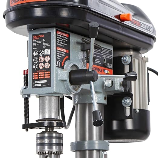SHOPMAX 10 inch 9 adjustable speeds 5 Amp Benchtop Drill Press