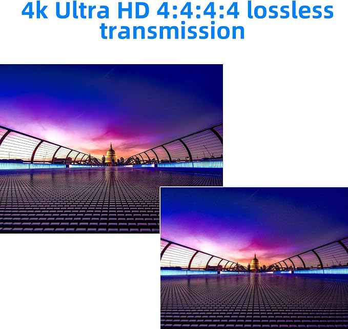 Basicolor 4K PoE HDMI KVM Extender Over IP, USB Ethernet Extender Over Cat5 Cat6 up to 328ft(100m), Plug & Play Lossless & Near Zero Latency, Support Point to Point & TX RX Team Connection