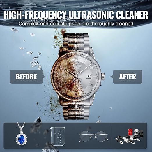 VEVOR 15L Sonic Cleaner with Heater Timer & Basket, Professional Digital Sonic Cavitation Machine, 360W Cleaning Machine for Lab Tools, Metal Parts, Carburetor, Brass, Auto Parts, Engine Parts