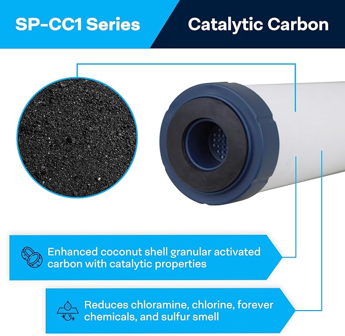 SpiroPure SP-CC1-10 10x2.5 Catalytic Carbon Water Filter Cartridge (Case of 12)