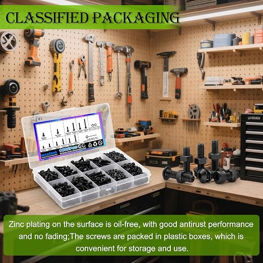 mxuteuk 1002PCS M3 Screws,M3 Metric Screws Assortment Kit,M3×6/10/12/16/20/25mm Machine Screws,12.9 & 10.9 Grade Alloy Steel Hex Socket Button & Cap Head M3 Bolts with 2 Hex Wrench