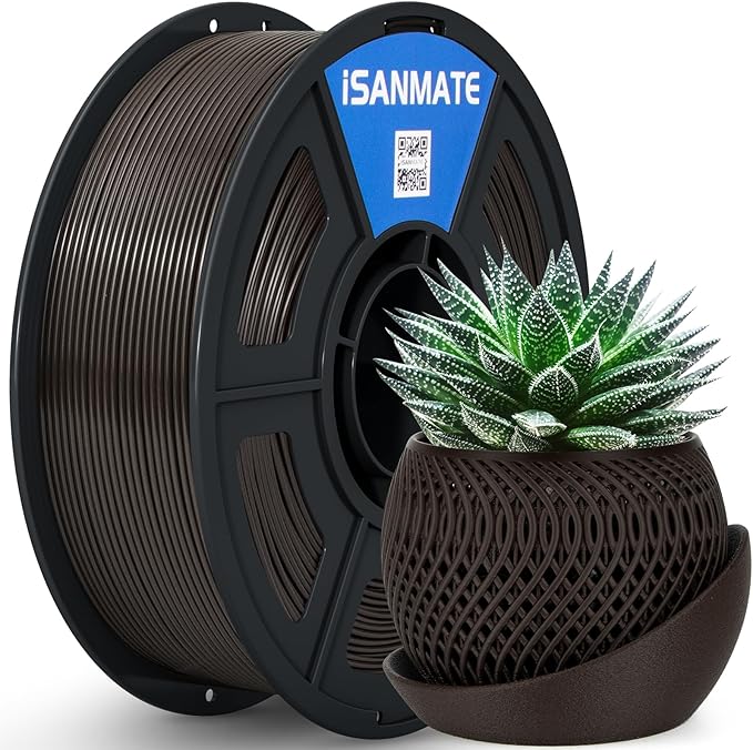 iSANMATE ASA Filament 1.75mm Chocolate Brown 1KG, UV & Weather Resistant 3D Printer Filament Perfect for Outdoor Functional Parts, for Bambu Lab 3D Printers,AMS,AMSLite, 1kg Spool (2.2lbs)