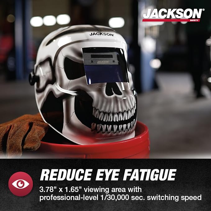 Jackson Safety Premium Graphic Welding Hood with ADF - Ultra Lightweight Auto Darkening Welding Helmet - ANSI Z87.1 (Multiple Styles)