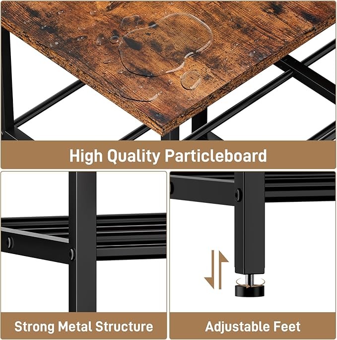 3D Printer Stand with Filament Storage, Heavy Duty Metal 3D Printer Table for 2 Printers, Anti-Vibration 3D Print Desk with Spool Holder for Workshop, Studio, Home Office