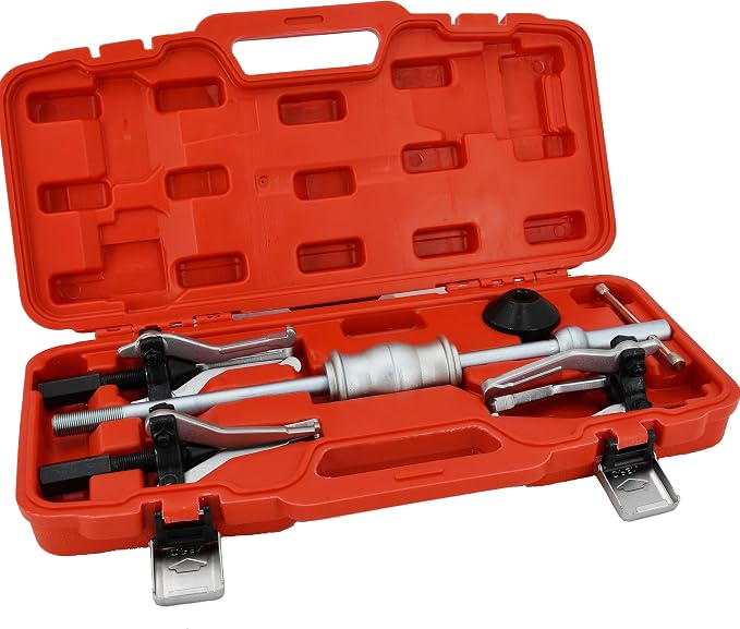 3 Jaw Gear Bearing Slide Hammer Puller Set for Removal Universal Internal & External Gear Pulley Puller Set for Pulling Out Gears Bearings 40CR Alloy Steel