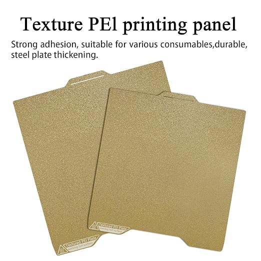 HzdaDeve Build Plate for SPARKX i7 Double Sided Textured Board Dual PEI Sheet Spring Steel 267X301MM Flexible Gold Platform Heated Bed Glue-Free Printing for Creality 3D Printer (Gold)