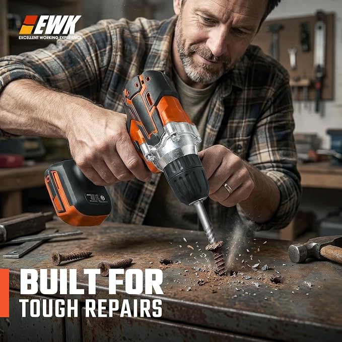EWK 35-Piece Screw Extractor Set with Left-Hand Drill Bits, Spiral Screw Extractors, and Multi-Spline Removers for Stripped Screws, Broken Bolts, Rusted Fasteners, and Damaged Hex Heads