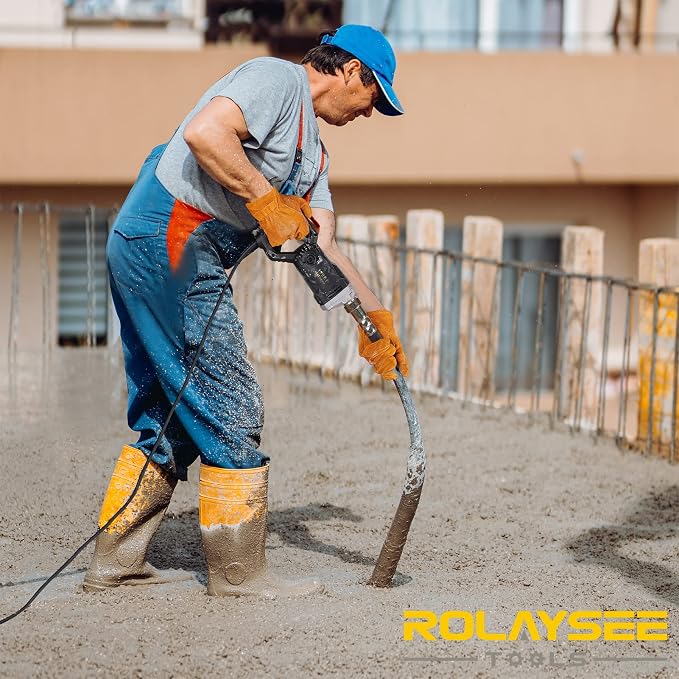 Handheld Concrete Vibrating Tool, 1500W Electric Concrete Vibrator | 6.6ft Shaft Rod, 14400VPM, Portable Pencil Cement Vibrarator, Remove Air Bubble and Mix Concrete