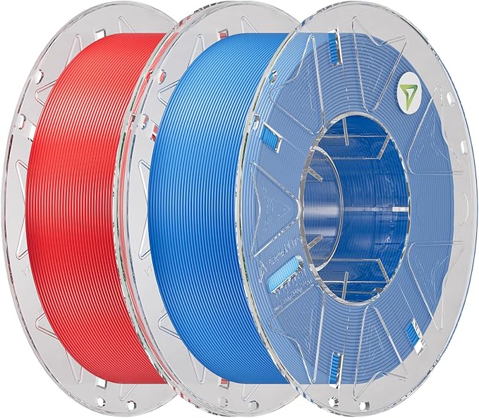 Creality Hyper PLA Filament 1.75mm, RFID 3D Printer Filament PLA for High Speed 30-600mm/s, 2kg(4.4lbs)/Spool Filament Support CFS, Fits for Most 3D Printers, Red & Blue