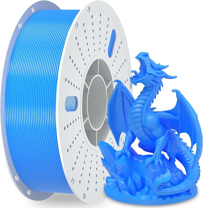 PINBALL PETG 3D Printer Filament Blue, Neatly Wound PETG Filament 1.75mm, Accuracy +/- 0.02 mm, 1kg Spool (2.2lbs), Blue