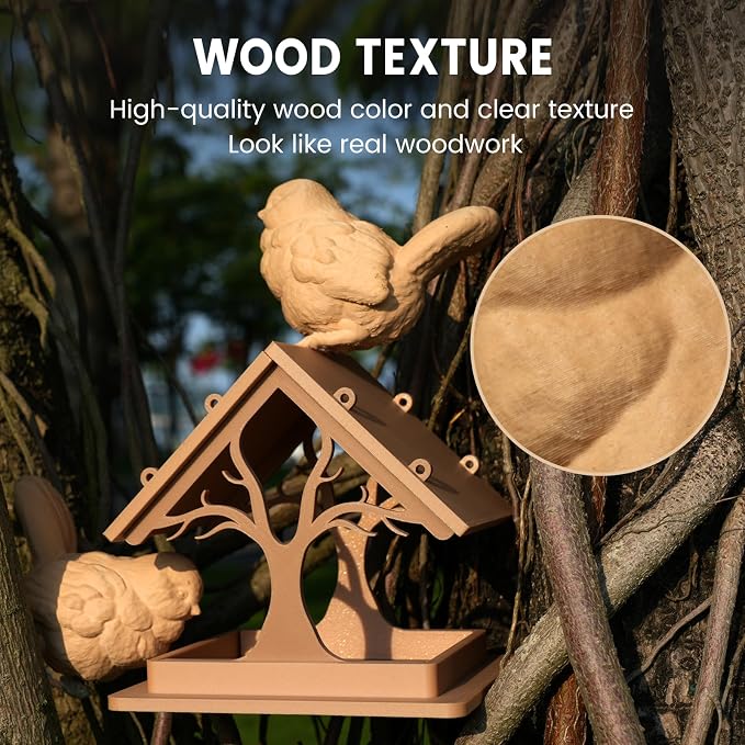 TECBEARS Wood Filament PLA - Dimensional Accuracy +/- 0.03mm, Fit Most FDM 3D Printers, 1kg Spool (2.2lbs), Walnut Wood PLA
