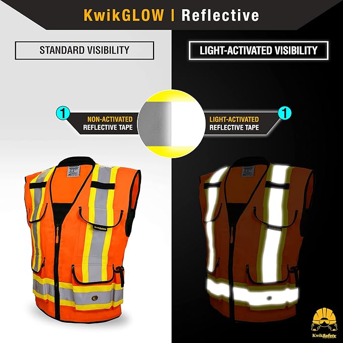 KwikSafety GODFATHER Safety Vest Class 2 & Class 3 ANSI OSHA Hi Vis Vest