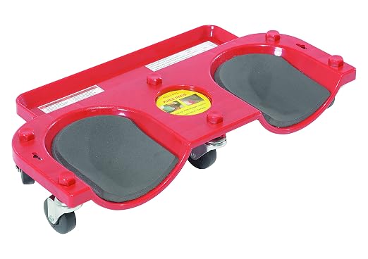 Vestil KNEE-D Plastic Rolling Knee Dolly 10 In. x 20-1/4 In. x 3-1/2 In. 350 Lb. Capacity Red