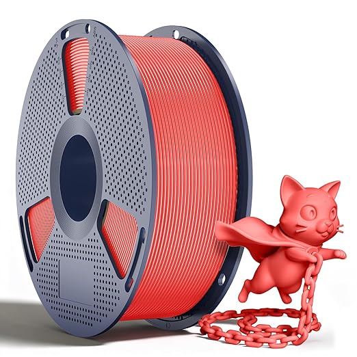 SUNLU PLA+2.0 Filament 1.75mm, Upgraded Tougher & Stronger PLA Plus for 3D Printers, Smooth & Neatly Wound, ±0.02mm Accuracy, 1KG Spool (2.2lbs), Cherry Red