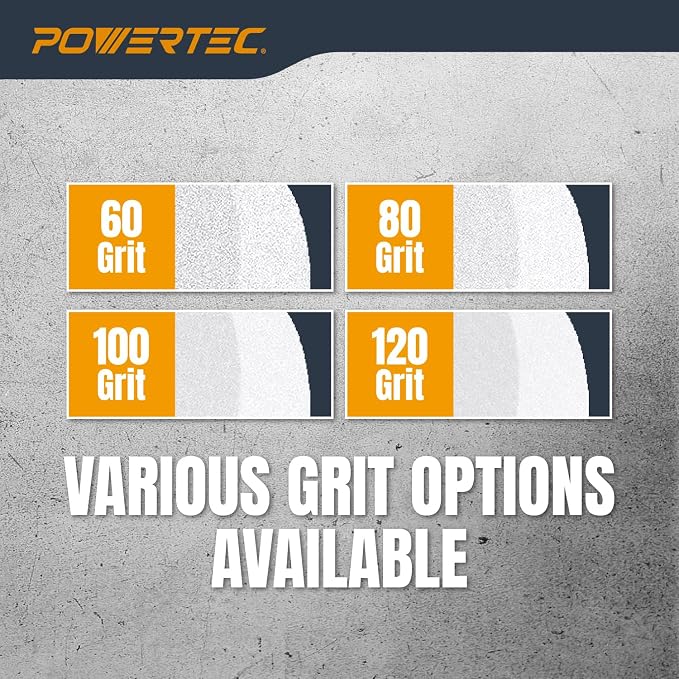 POWERTEC Bench Grinder Wheel 8 Inch White 80 Grit, White Aluminum Oxide Grinding Wheel for Bench and Pedestal Grinder, 1" Thick 5/8" Arbor, Sharpening & Shaping Drill Bits, Blade, Chisel, 2PK (15552)