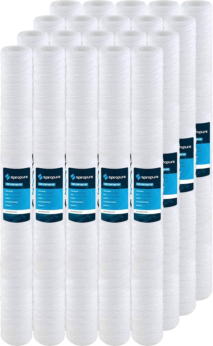 SpiroPure 30x2.5 100 Micron Sediment Water Filter SWC-25-30100 (Case of 20)