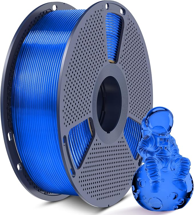 SUNLU TPU 3D Printer Filament 1.75mm, High Speed 95A TPU Filament, Flexible 3D Filament for Fast Printing, Dimensional Accuracy +/- 0.03mm,(1kg Clear Blue,95a TPU)