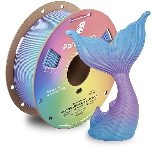 Polymaker Panchroma PLA Filament 1kg, Gradient 3D Printing Filament 1.75mm | Celestial Blue-Purple, Neatly Wound PLA for Easy Print & Smooth Feeding. Compatible with Bambu Lab & Most 3D Printers