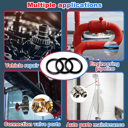 KEZE 826 pcs Universal SAE and Metric O Ring Kit and 382 Pcs SAE Viton O Ring Kit for Valve Sealant Faucet O Rings Faucet Automotive Hydraulic Pipe Repair
