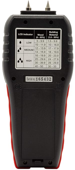 Triplett Pin Moisture Meter for Wood and Building Materials with Audible Indicator (MS100)