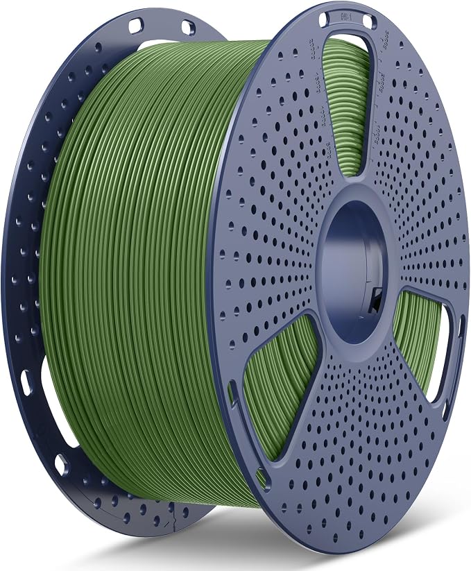 SUNLU High Speed PLA Filament 1.75mm, 3kg Large Spool PLA Filament for Big Project, 3D Printer PLA Filament, Fast Printing, Dimensional Accuracy +/- 0.02mm, 3KG-1 Pack, Olive Green