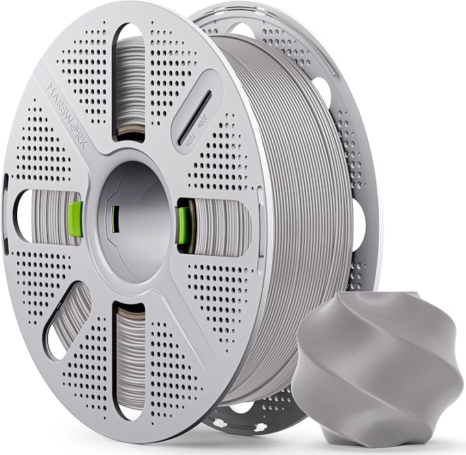 PLA Basic, Pre-Dried Filament with Quick-Swap Reusable Spool 1kg (2.2lbs), 1.75mm 3D Printing Filament, Compatible with Bambu Lab 3D Printers – Gray