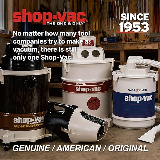 Shop-Vac 5430112 Wet/Dry Vacuum, 4 Gallon, 4 Peak HP, 1-1/4 Inch Diameter x 6 Foot Hose, 10 Foot Cord, Ideal for Jobsite, Garage, Workshop & Home