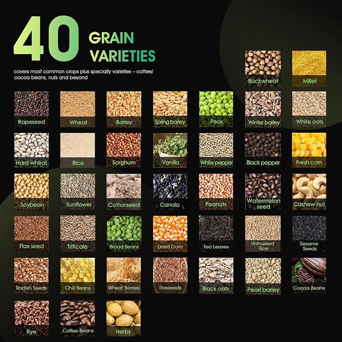 Grain Moisture Tester for 40 Grains, Smart Grain Coffee Bean Moisture Meter with Temperature Measurement, Data Storage, Portable Cup-Type Grain Moisture Detector for Wheat, Corn, Cocoa Beans, Seed