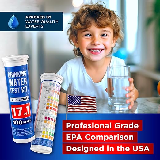 Bestprod All-New 21 in 1 Drinking Water Testing Kit Strips, Home Tap and Well Water Test Kit for Hardness, Lead, Iron, Copper, Chlorine, Fluoride