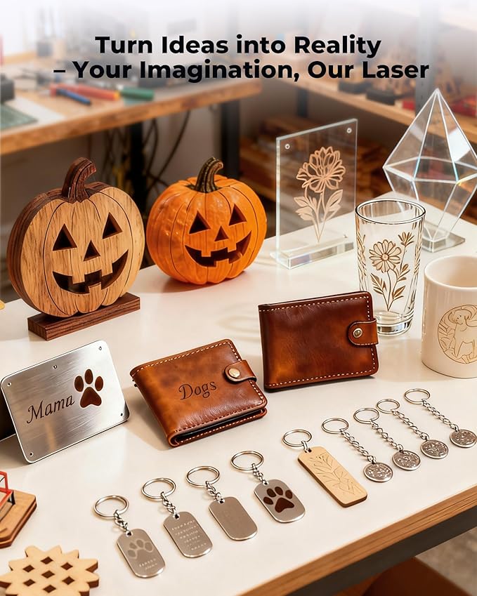 ACMER S1 Laser Engraver, 3500mW Engraving Machine for Beginners, 130x130mm Working Area, 0.04mm Precision, Laser Cutter for Wood, Acrylic, Leather, DIY Craft Projects