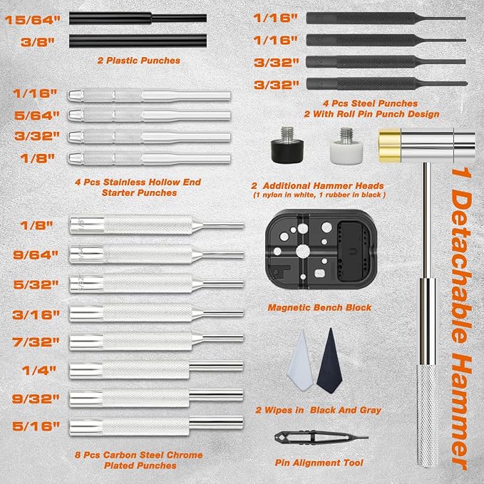 Punch Set + Pivot Pin Tool