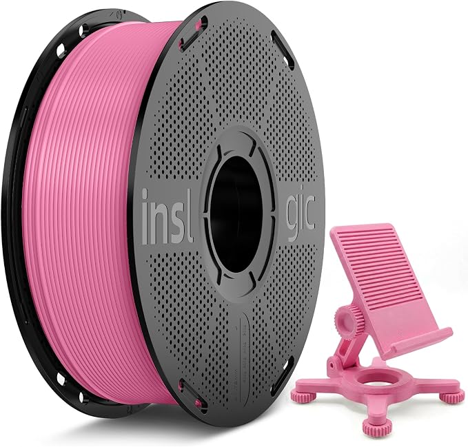 Inslogic PETG Pro 3D Printer Filament 1.75 mm, High-Speed PETG Filament, Stronger Toughness, 1 kg Spool, Dimensional Accuracy +/- 0.02 mm, Compatible with FDM Printers, Pink