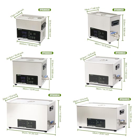 U.S. Solid 30L Ultrasonic Cleaner - 28/40kHz Dual-Frequency Digital Ultrasonic Cleaning Machine with Heater, Timer, and Degas Function