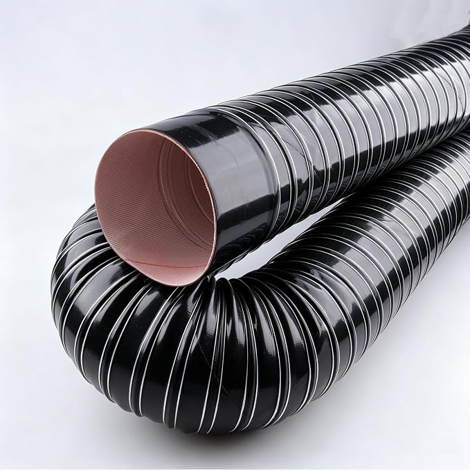 AC PERFORMANCE 3.5" ID Silicone Flexible Brake Cooling Air Ducting Induction Intake Pipe Hose with Cuff, Length 3 Meter (10 Feet), Black