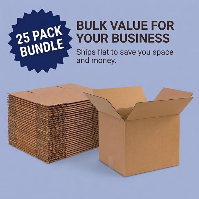BOX USA Shipping Boxes 16"L x 14"W x 14"H, 25-Pack Medium Corrugated Cardboard Boxes for Shipping, Mailing, Packing, Packaging and Storage