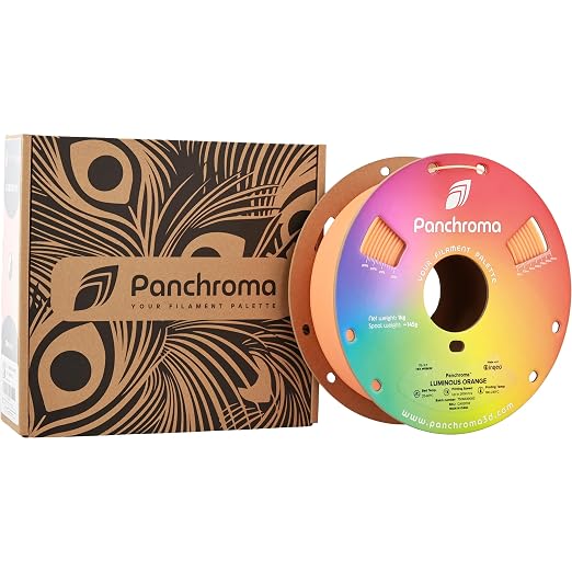 Polymaker Panchroma Luminous PLA Filament 1.75mm for 3D Printing, Orange | Neatly Wound, Glow in the Dark PLA 1kg, Easy Print & Smooth Feeding, Compatible with Bambu Lab & Most 3D Printers
