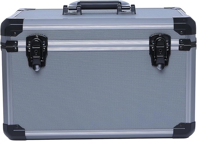 16in Reinforced Aluminum Hard Case with DIY Customizable Interior Dividers (15.3 x 9.1 x 9.4in Interior)