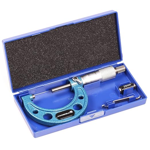 Outside Micrometer 1-2" Measuring Range,0.0001" Graduation for Machinists,Professional Precision Tool for Accurate Measurements