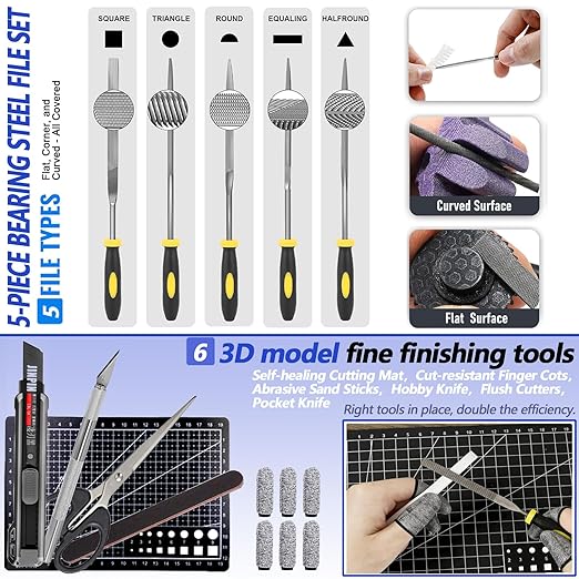 262 Pcs 3D Printer Tool Set w/Bag, Nozzle Kit & Mini Electric Grinder