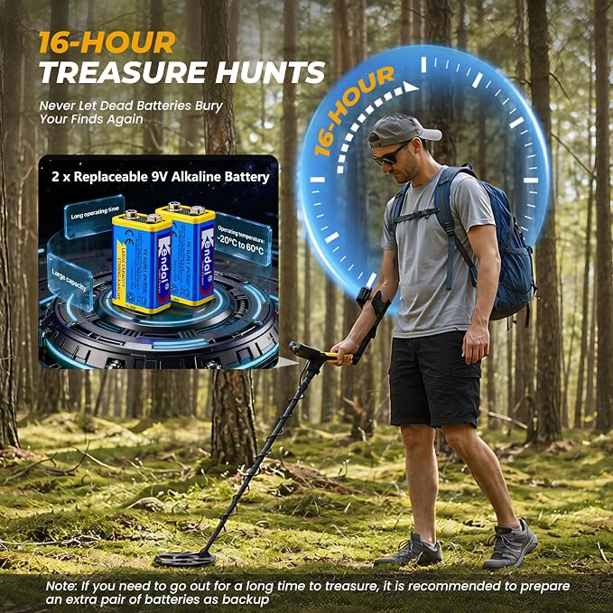 Higher Accuracy Metal Detector for Adults: 2026 Latest Professional Gold Detector with Backlit LCD, Advanced DSP Chip, IP68 Waterproof 10" Large Coil, Portable & Lightweight, Gifts for Men Fathers Dad