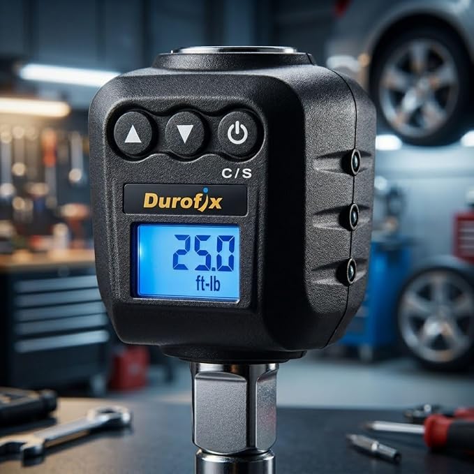 Durofix RM602-4A (25 to 250 ft-lbs.) Digital Torque Adapter with Buzzer and LED Flash Notification – ISO 6789 Standards with Certificate of Calibration