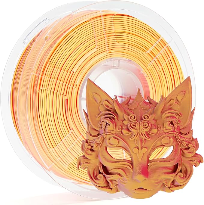 iSANMATE Matte Tri Color PLA Filament 30-300mm/s 3-in-1 Color Rainbow Filament Fast Color Change Filament by Angle 1.75MM 1KG Fit for Bambu Lab 3D Printers,AMS,AMSLite(Purple Rose Red Yellow)