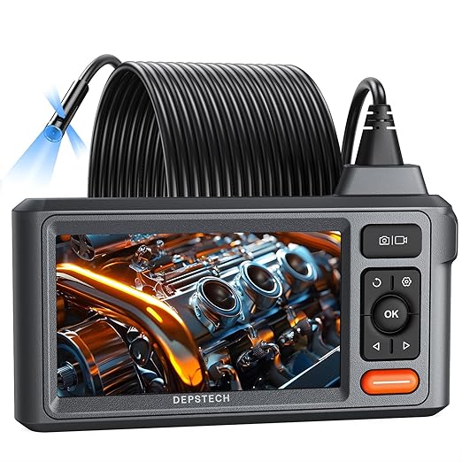 DEPSTECH DS650 10FT Dual Lens Articulating Endoscope & DEPSTECH DS620 Triple Lens 50ft Sewer Camera