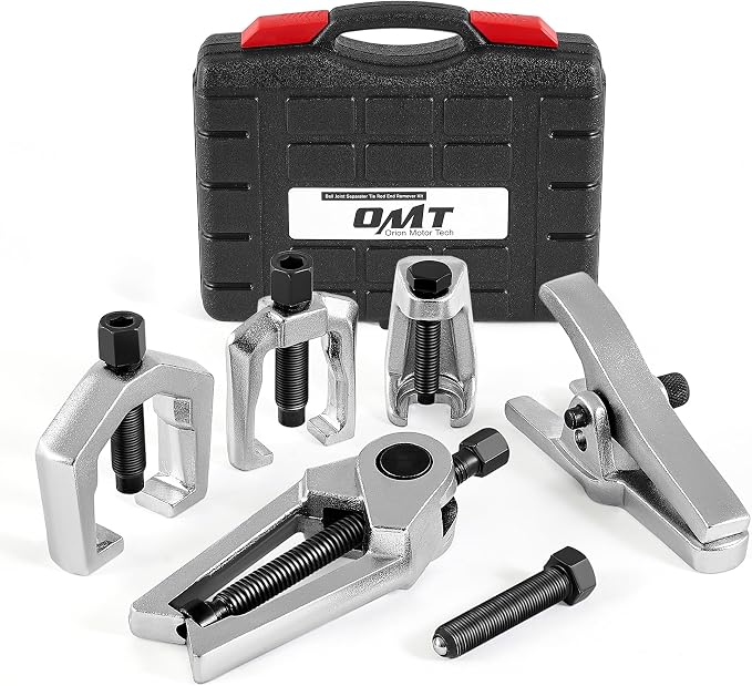 Orion Motor Tech 5-in-1 Ball Joint Separator, Pitman Arm Puller, Tie Rod End Tool Set for Front End Service, Splitter Removal Kit (BS06)