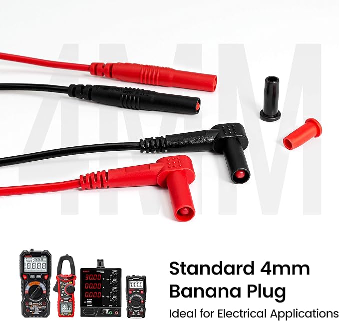KAIWEETS 23PCS Multimeter Test Leads Kit with Replaceable Precision Probes Set and Alligator Clips, Test Probes, Test Hook, Flexible Wires Professional Kit General Use for Digital Electrical Testing
