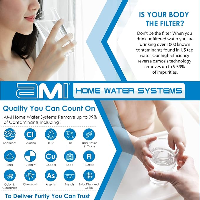 APPLIED MEMBRANES INC. 50 GPD Reverse Osmosis Membrane | RO Membrane Water Filter Replacement for Reverse Osmosis Water Filtration System | 1.8" x 12" Universal Compatibility, Pack of 10