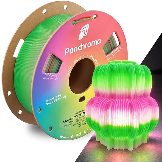 Polymaker Panchroma PLA Filament 1kg, Gradient 3D Printing Filament 1.75mm | Crystal Tourmaline, Neatly Wound PLA for Easy Print & Smooth Feeding. Compatible with Bambu Lab & Most 3D Printers