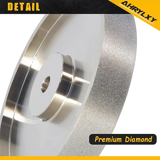 6" CBN Grinding Wheel, 1" Wide x 1/2" Arbor, Grit 80, for Sharpening High Speed Steel Tools, Diamond Grinding Wheel